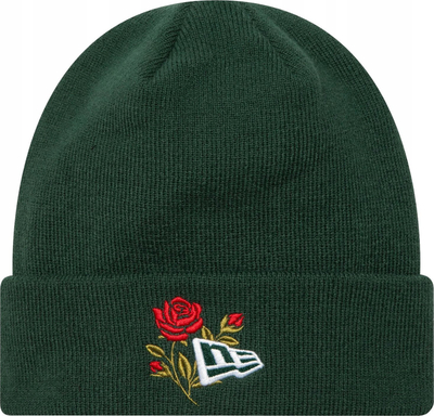 Kapelë beanie New Era Rose Icon Cuff 60580736, akrilik, e gjelbër