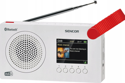 Radio portabël Sencor SRD 7757W, DAB+, Bluetooth, e bardhë