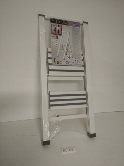 Shkallë palosëse Wenko Aluminium Design, 2 hapa, alumin, e bardhë
