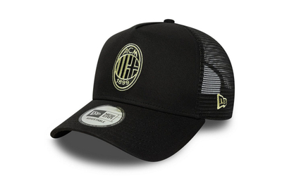 Kapele New Era A Frame Trucker AC Milan, rrjetë, snapback, e zezë