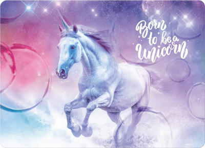 Nënpjatë plastike UNICEF Laminated Placemat Unicorn 15, me unikorn, shumëngjyrëshe