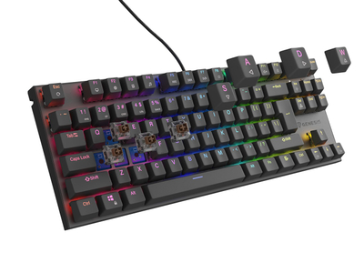 Tastierë Genesis Thor 303 TKL, Outemu Brown, RGB, e zezë