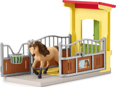 Сет играчки Schleich Farm World, штала за коњ со исландско пони, шарен