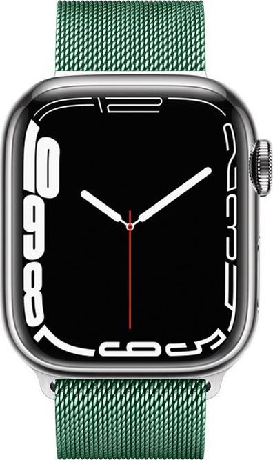 Rrip çeliku Crong Milano Steel për Apple Watch 42/44/45 mm, çelik inox, jeshil