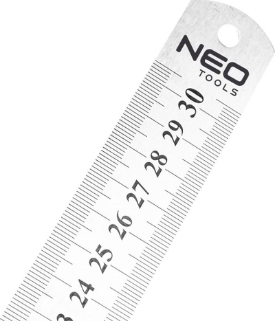 Vizore lineare Neo 72-213, 30 cm, çelik inox, ngjyrë argjendi