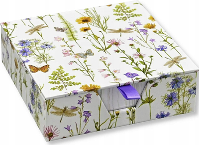 Set shënimesh Wildflower Garden Desk Notes, kuti me 250 fletë, mbyllje me magnet, shumëngjyrëshe