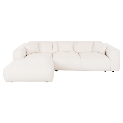 Divan-Shtrat këndor Bricken majtas 110–282×98–160×72 Hcm (HM3275.02L), bardhë