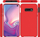 Mbrojtëse silikoni Premium për Samsung Galaxy A12 M12, rri fiks, mban karikim wireless, e kuqe