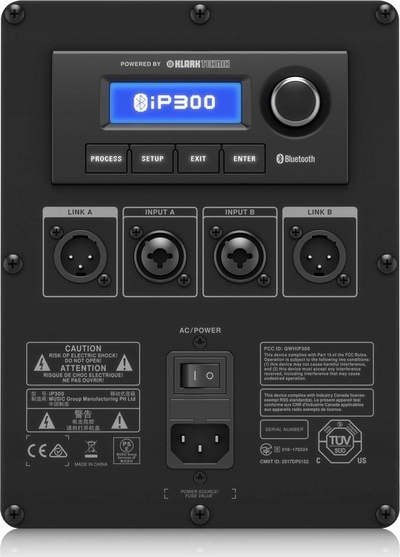 Kuti altoparlanti Turbosound INSPIRE iP300, kolonë aktive me mikser mrena, ngjyrë e zezë