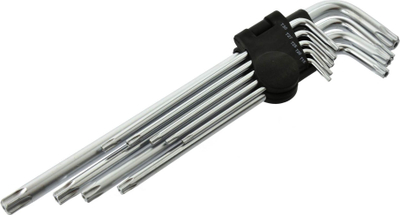 Сет клучеви TORX GEKO, 9 парчиња, T15 T55, 260mm