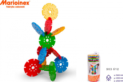 Lodër ndërtimi Marioinex Giant Wheels, 36 copë, plastikë, shumëngjyrëshe