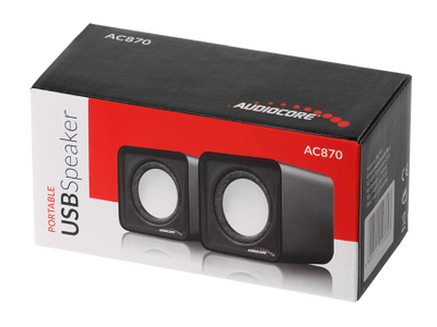 Altoparlantë kompjuterik Audiocore AC870B, USB, 3.5mm Jack, të zinj