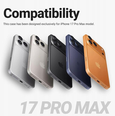 Kapak telefoni Crong MagSafe, për iPhone 17 Pro Max, silikon, i zi