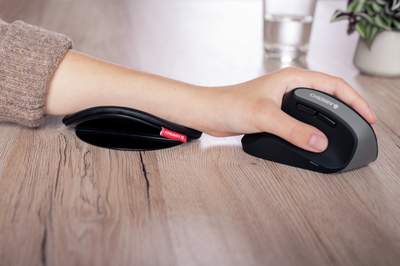 Mbështetëse parakrahu CHERRY SLIDEPAD ERGO, ergonomike, e zezë