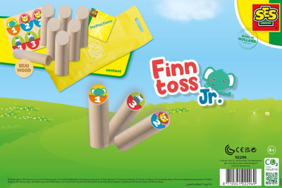 Lojë hedhjeje Finntoss Jr, set për kalamaj, me çantë transporti, shumëngjyrëshe