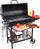 Grill qymyri pa markë, me kapak, sipërfaqe 71x34.5 cm, i zi