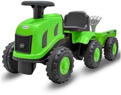 Traktor lodër ride on Baby Mix Benny, me rimorkio, plastikë rezistente, jeshil