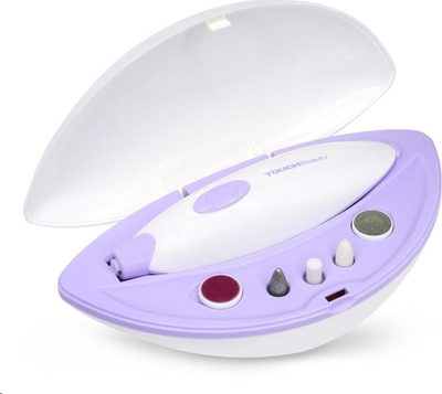 Set manikyr elektrik TOUCHBeauty TB 1039, 5 në 1, me aksesorë, i bardhë vjollcë