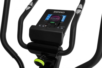 Biçikletë eliptike elektro-magnetike Zipro Dunk, iConsole +, e zezë / gjelbër