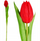 Lule artificiale Saska Garden Tulip, 31 cm, tulipan i kuq