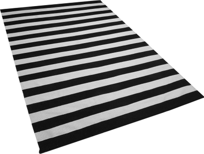 Tapet për jashtë Beliani TAVAS, 140x200 cm, me vija bardh e zi