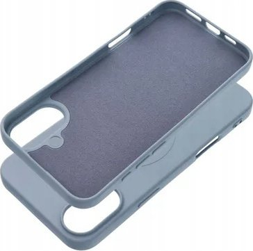 Kllëf silikoni MagSafe për iPhone 16 Plus, hapje e madhe tek kamera, gri