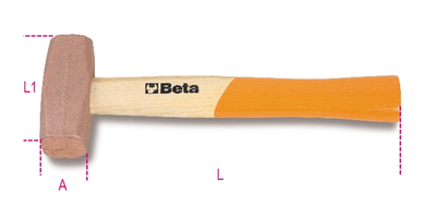 Çekiç bakri Beta Tools 1385, kokë bakri, 2000g, bisht hikori