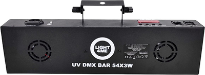 Shirit ndriçimi UV LED Light4Me DMX Bar 54x3W, IP20, i zi