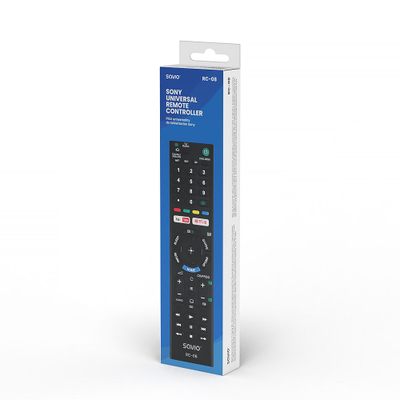 Telekomandë universale Savio RC-08, për TV Sony, butona YouTube Netflix, e zezë