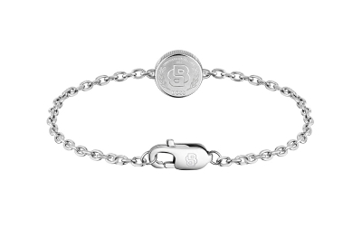 Byzylyk unisex Hugo Boss Double B 1580763M, i argjendtë