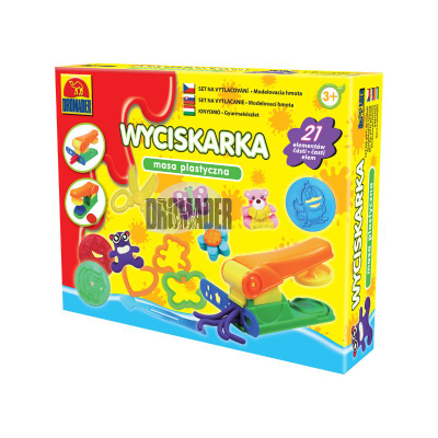 Set plasteline Dromader Wyciskarka, 21 copa, me ekstruder, me ngjyra nga gjitha