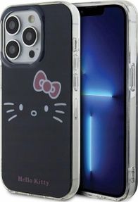 Kuti mbrojtëse Hello Kitty HKHCP14LHKHLK për iPhone 14 Pro 6.1", hardcase TPU, e zezë