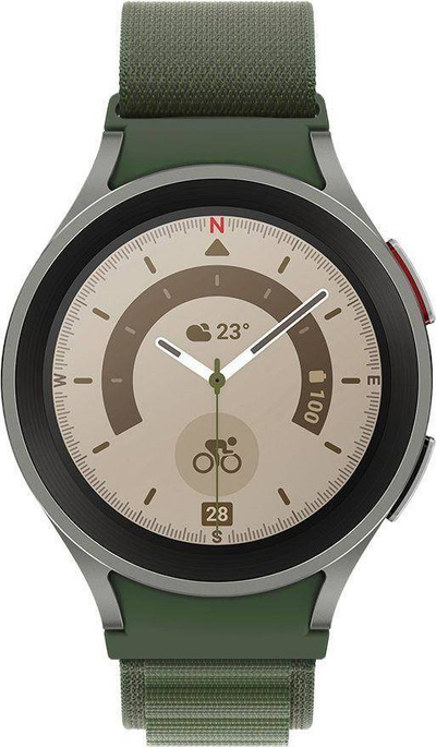Rrip ore Tech-Protect Nylon Pro për Samsung Galaxy Watch 4 5 5 Pro, 40–46mm, najlon, jeshile ushtarake