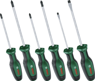 Set kaçavidash Bosch 1600A02BX7, 6 pjesë, çelik S2, Softgrip