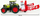 Traktor lodër LEANToys Farm Car, 45cm, mekanik pa bateri, jeshil me të kuqe