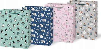 Qese dhurate MFP Gift Bag BN T, 26x32x13.8cm, letre, me motive dimri