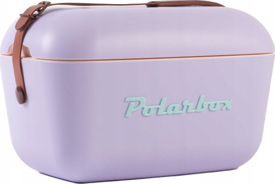 Kuti termike Polarbox Classic, 12L, me rrip krahu, vjollcë me të verdhë