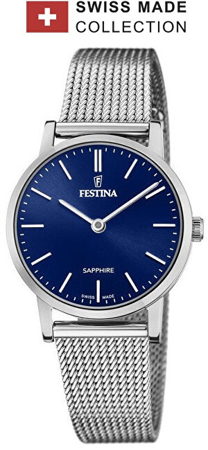 Orë dore për femra Festina Swiss Made 20015/2, e argjendtë