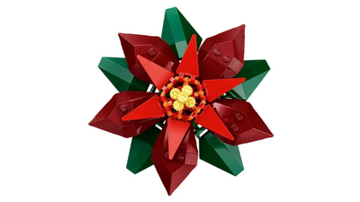 Set ndërtimi LEGO Icons Poinsettia, model dekorativ lule, për të rritur, shumëngjyrësh
