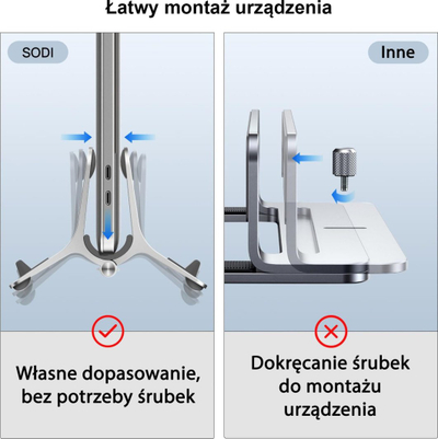 Mbajtëse laptopi Sodi Gravitan SMS 300, për MacBook, gri
