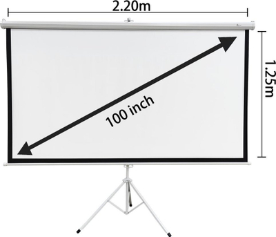 Ekran projektori Extralink 100\", 16:9, PVC, i bardhë