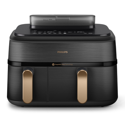 Fritezë me ajër Philips 3000 Series NA552/00, 9L, 2750W, me avull, e zezë