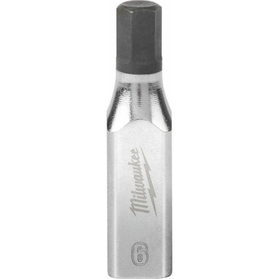Bit gjashtkëndor Milwaukee, 1/4", 6 mm, ngjyrë argjendi