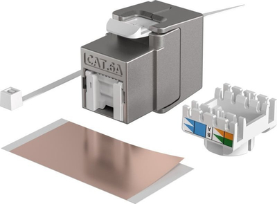 Modul rrjeti EFB RJ45 Keystone Shortbody STP, Cat.6A, 500MHz, i bardhë