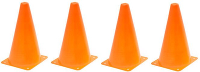 Kone trajnimi Atom Sports 286550, set 4 copë, plastike, portokalli