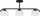 Lampë tavani Candellux Amadeo 33-35417, 3x40W E14, trup metalik i zi, abazhurë të bardhë