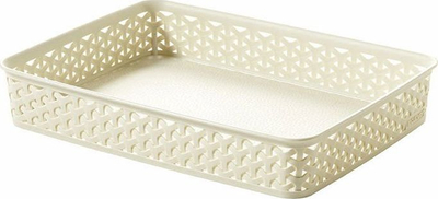 Shportë plastike Curver Rattan Y Style, formati A4, krem