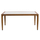 Tavolinë bambu-look alumini me xham 100×58×46 cm (HM5551.01)
