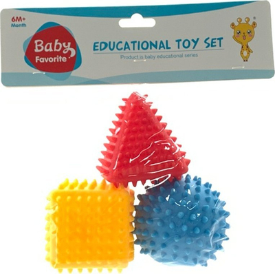 Lodër shqisore për bebe Askato Baby Favorite, set 3 copë, 6m+, shumëngjyrëshe