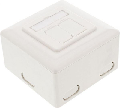 Fole muri InLine Cat.6, 2x RJ45 (75602K), e bardhë 